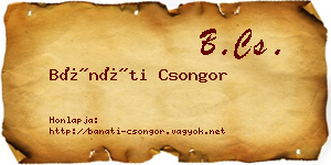 Bánáti Csongor névjegykártya