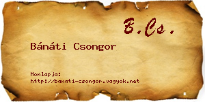 Bánáti Csongor névjegykártya